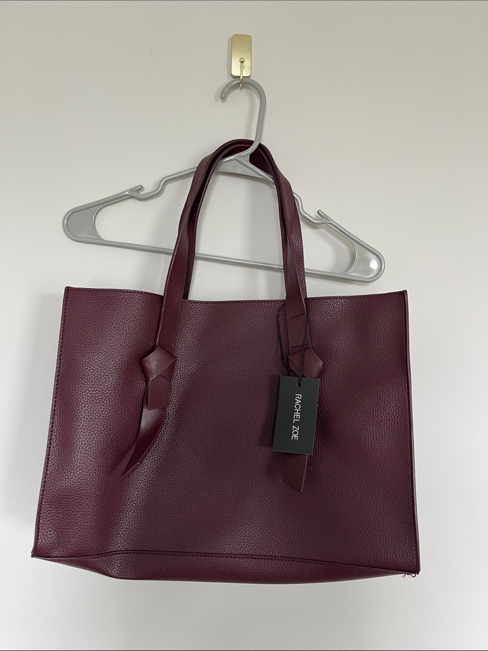 Rachel Zoe Wine Pebbled Tote